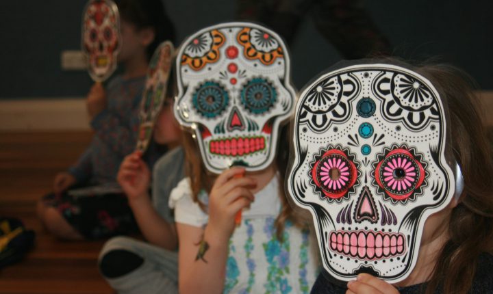 Spanish masks made by Montessori children.